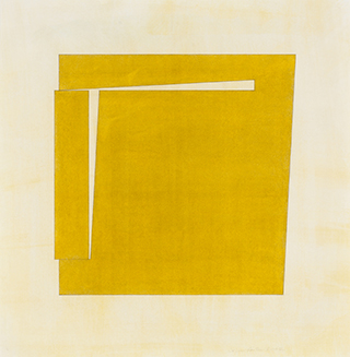 ONE TURN, WITH COLUMN. 2002. Watercolour and pencil on paper. 45.8 x 44.8 cm